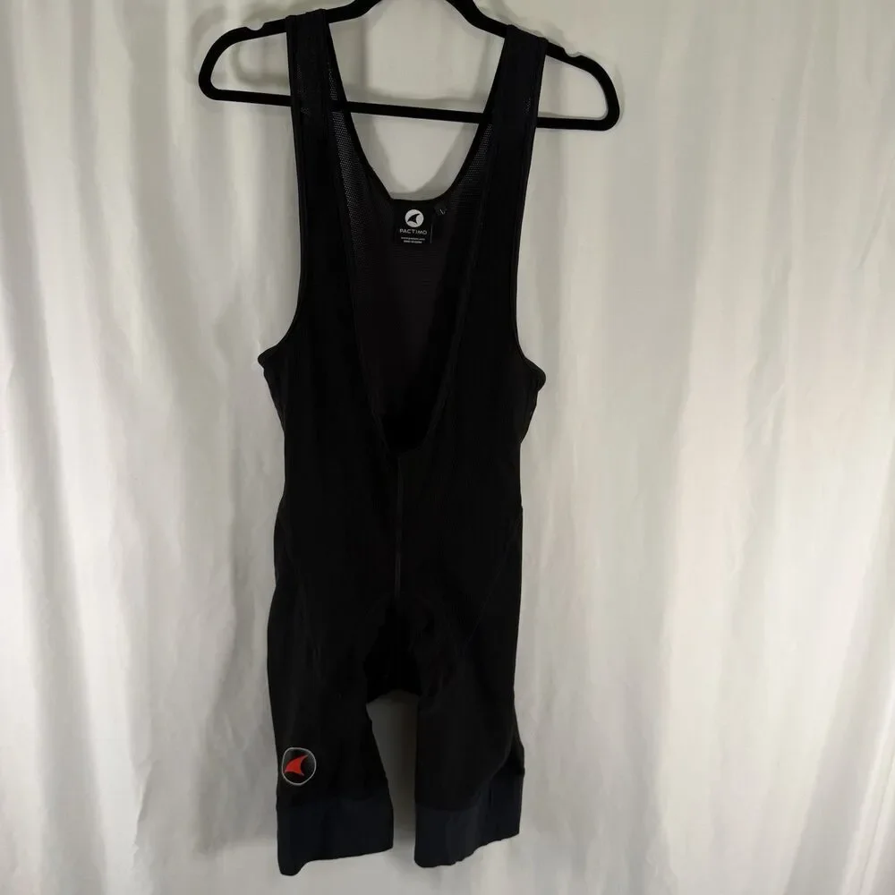 Pactimo Cycling Bib Men's Large Black Ribbed Sleeveless Padded Pullover